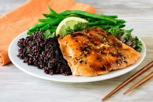 ZenFoods Weight Loss Meal Plan Delivery Sample Dinner Teriyaki Salmon